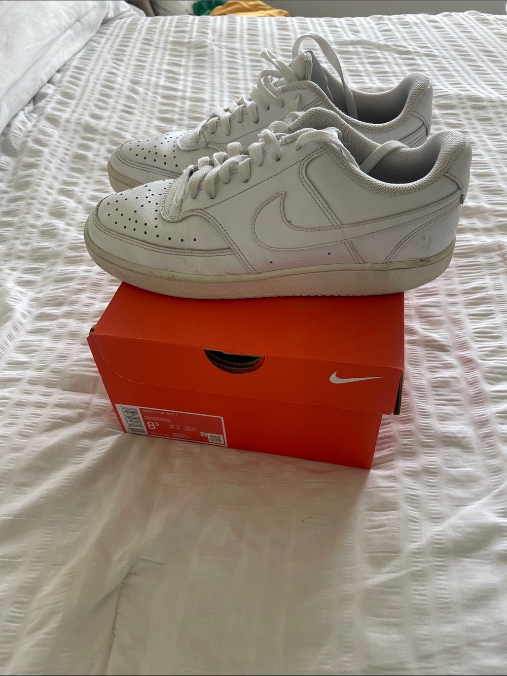 Nike White Low-Top Leather Sneakers